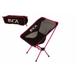 Καρέκλα Παραλίας Αλουμινίου INCA Μαύρο/Κόκκινο