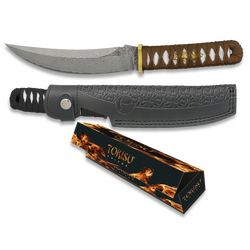 ΜΑΧΑΙΡΙ TOKISU Damask knife 15.30cm CNC. Leather sheath, 32624