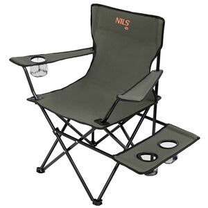 NILS CAMP Καρέκλα Καμπινγκ/Hiking Πτυσσόμενη με Βάση NC6013 Χακί