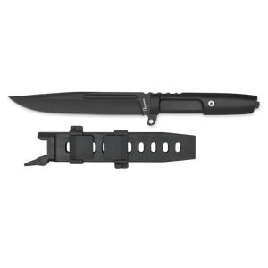 ΜΑΧΑΙΡΙ Albainox Tactical black knife. Rubber handle. ABS, 32874