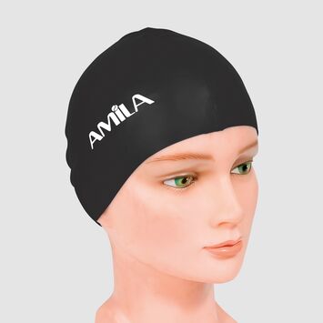 Σκουφάκι Κολύμβησης AMILA Basic Μαύρο 47013 Σκουφάκι Κολύμβησης AMILA Basic Μαύρο 47013