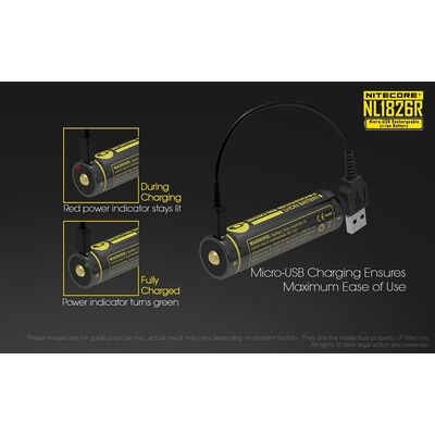 ΜΠΑΤΑΡΙΑ NITECORE 18650 / 2600mAh/Micro USB