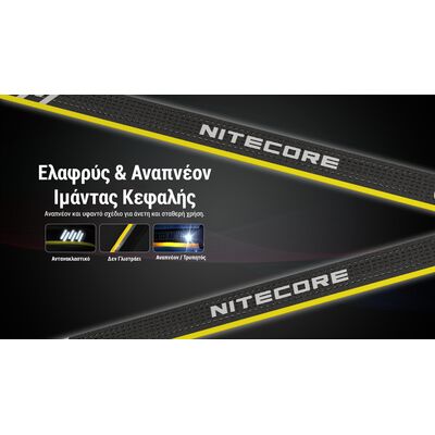 ΦΑΚΟΣ LED NITECORE HEADLAMP HA15 UHE, Lightweight, 400Lumens