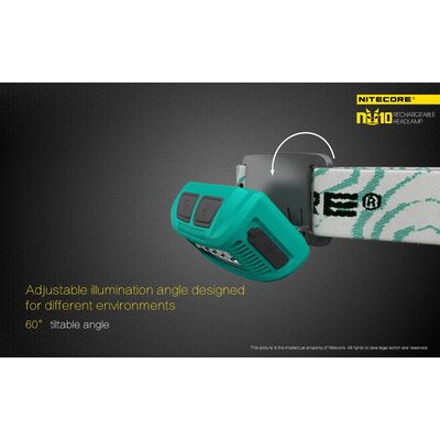 ΦΑΚΟΣ LED NITECORE HEADLAMP NU10, Black+Black Headband_