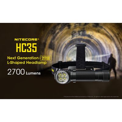 ΦΑΚΟΣ LED NITECORE HEADLAMP HC35, Rechargable 2700Lumens + 4000ma 21700 batt