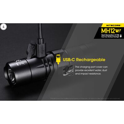 ΦΑΚΟΣ LED NITECORE MULTI TASK HYBRID MH12V2,1200lumens