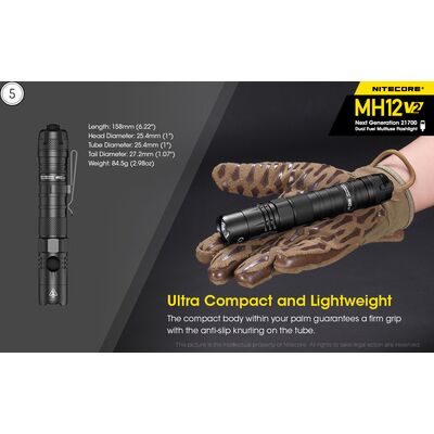 ΦΑΚΟΣ LED NITECORE MULTI TASK HYBRID MH12V2,1200lumens