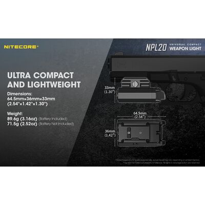 ΦΑΚΟΣ LED NITECORE NPL20, Set με μπαταρια CR123