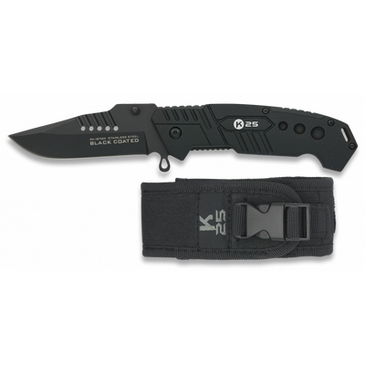 ΣΟΥΓΙΑΣ K25, Tactical pocket knife, BLACK COATED, 19780