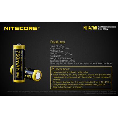 ΜΠΑΤΑΡΙΑ NITECORE NL1475R