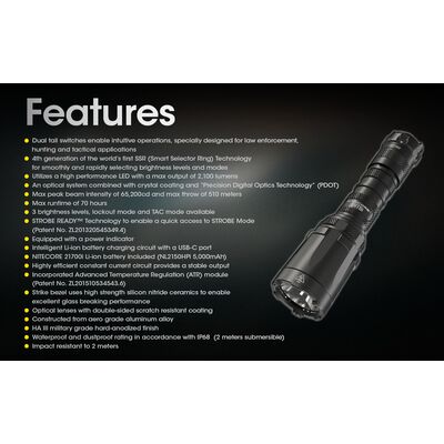 ΦΑΚΟΣ LED NITECORE SMART RING SRT6i, 2100 Lumens