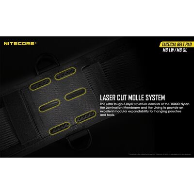ΖΩΝΗ NITECORE Tactical belt pad, Lightweight, Black, XL