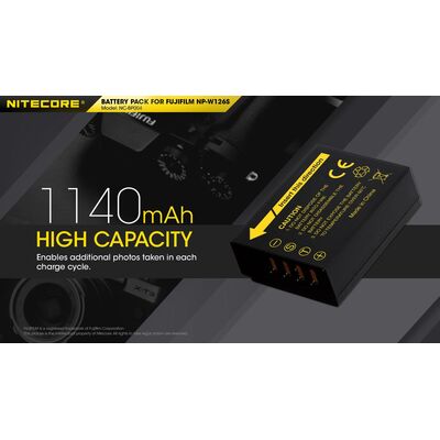 ΜΠΑΤΑΡΙΑ NITECORE for Fujifilm NP-W126S, 7.2V , 1140mAh, 8.4Wh