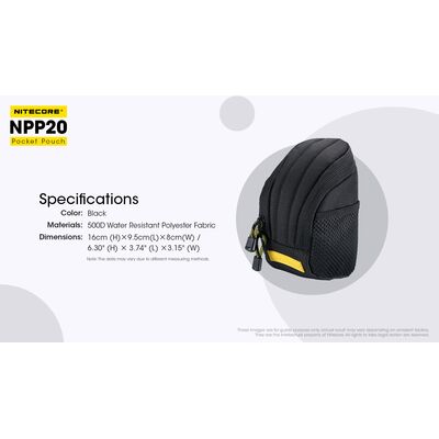 ΤΣΑΝΤΑΚΙ NITECORE NPP20, 500D Water Resistant Polyester Fabric