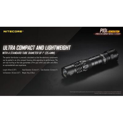 ΦΑΚΟΣ LED NITECORE PRECISE P10i, Tactical, Strobe Ready