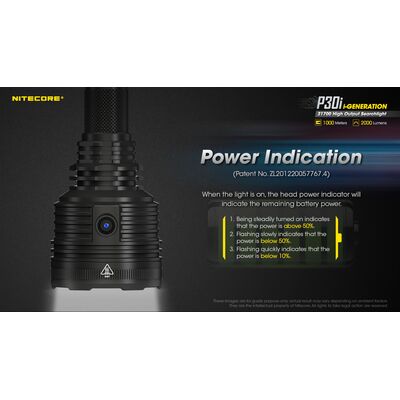 ΦΑΚΟΣ LED NITECORE PRECISE P30i, 2000 Lumens, 1000m Δέσμη +2150Hpi+ RSW2i