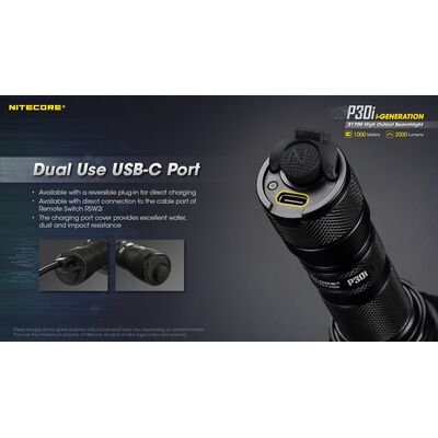 ΦΑΚΟΣ LED NITECORE PRECISE P30i, 2000 Lumens, 1000m Δέσμη +2150Hpi+ RSW2i