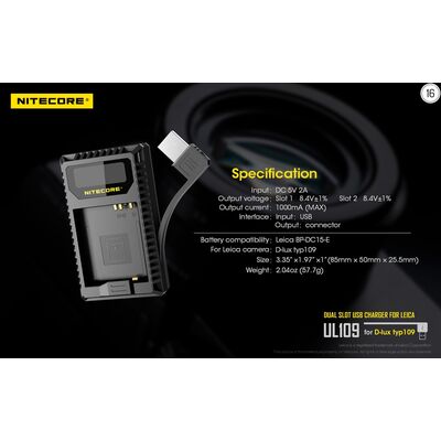 ΦΟΡΤΙΣΤΗΣ NITECORE UL109 για Leica