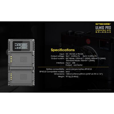 ΦΟΡΤΙΣΤΗΣ NITECORE ULM10 Pro για Leica