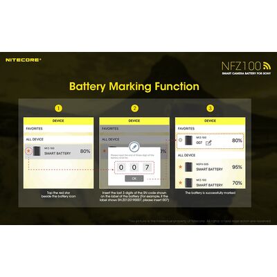 ΜΠΑΤΑΡΙΑ NITECORE NFZ100 , SMART CAMERA BATTERY FOR SONY