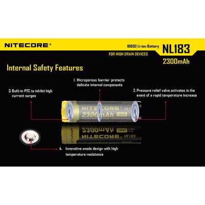 ΜΠΑΤΑΡΙΑ NITECORE 18650 / 2300mAh