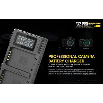 ΦΟΡΤΙΣΤΗΣ NITECORE FX2 για Fujifilm NP-T125