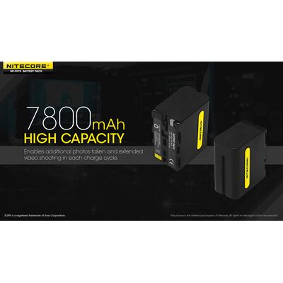 ΜΠΑΤΑΡΙΑ NITECORE NP-F970, 7.2V, 7800mAh, 56,2Wh