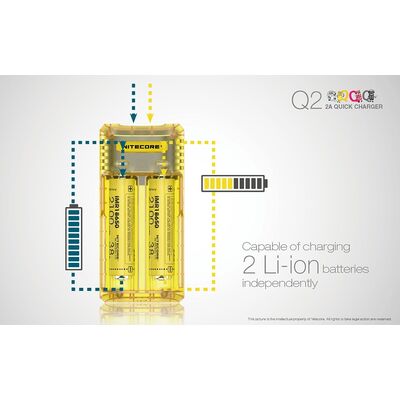 ΦΟΡΤΙΣΤΗΣ NITECORE Q2, Quick charger, 2A,Mango