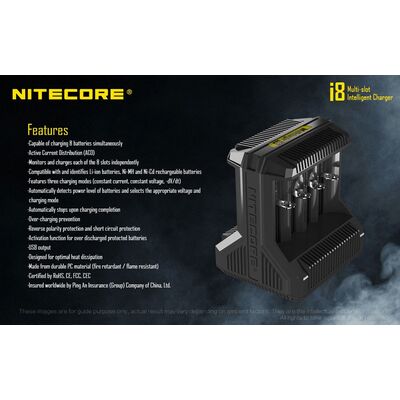 ΦΟΡΤΙΣΤΗΣ NITECORE i8, Οχτώ Θέσεων