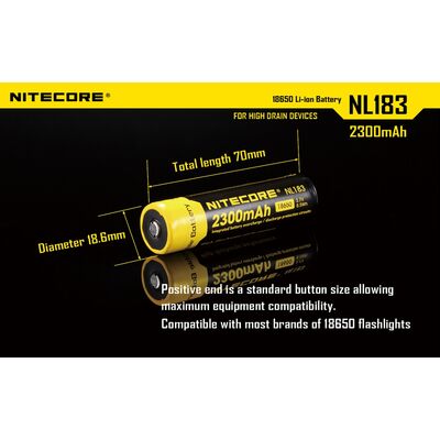 ΜΠΑΤΑΡΙΑ NITECORE 18650 / 2300mAh