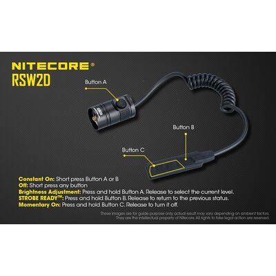 ΔΙΑΚΟΠΤΗΣ ΜΕ ΣΠΙΡΑΛ, NITECORE, RSW2D, for MH12GTS,P12GTS,MH25GTS,P22R