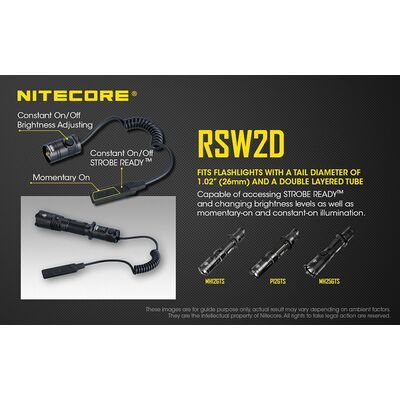 ΔΙΑΚΟΠΤΗΣ ΜΕ ΣΠΙΡΑΛ, NITECORE, RSW2D, for MH12GTS,P12GTS,MH25GTS,P22R