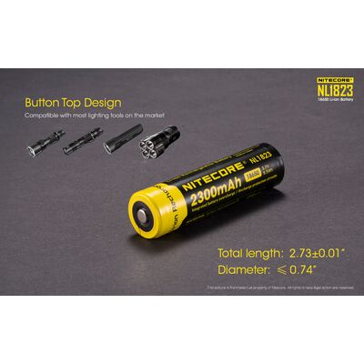 ΜΠΑΤΑΡΙΑ NITECORE 18650 / 2300mAh