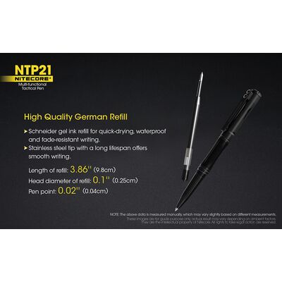 Tactical Pen NITECORE NTP21, Multifanctional