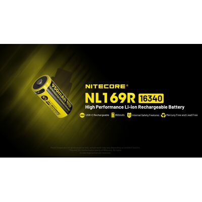 ΜΠΑΤΑΡΙΑ NITECORE RCR123A / 950mAh (τιμή τεμαχίου)