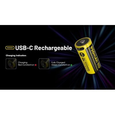 ΜΠΑΤΑΡΙΑ NITECORE RCR123A / 950mAh (τιμή τεμαχίου)