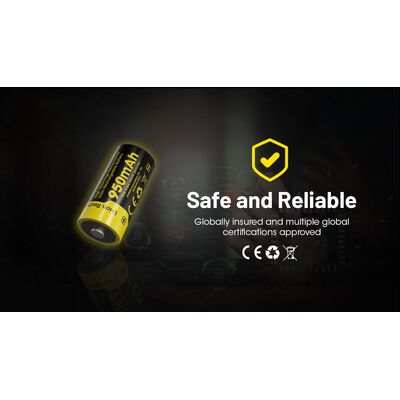 ΜΠΑΤΑΡΙΑ NITECORE RCR123A / 950mAh (τιμή τεμαχίου)