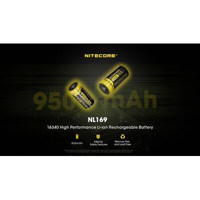 ΜΠΑΤΑΡΙΑ NITECORE RCR123A / 950mAh (τιμή τεμαχίου)