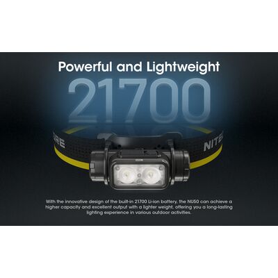 ΦΑΚΟΣ LED NITECORE HEADLAMP NU50, 1400Lm , 4000ma