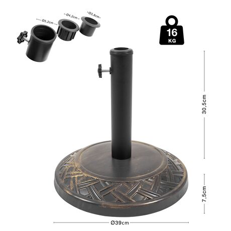 Βάση Ομπρέλας Στρογγυλή Τσιμεντένια 16Kg 12076