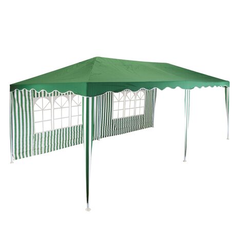 GAZEBO 3Χ6 POL/SET ΠΡΑΣΣΙΝΟ-ΛΕΥΚΟ