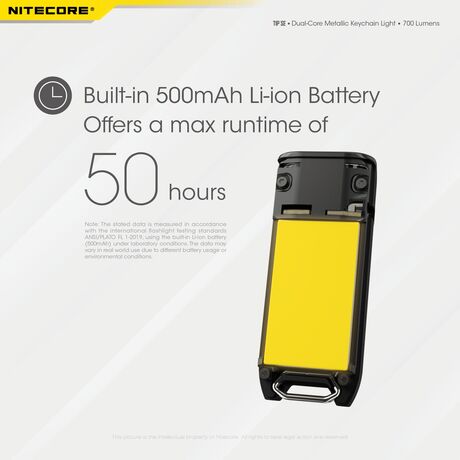 ΦΑΚΟΣ LED NITECORE TIP SE, Μπρελοκ, Rechargeable, GREY
