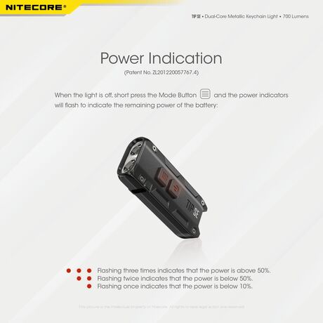 ΦΑΚΟΣ LED NITECORE TIP SE, Μπρελοκ, Rechargeable, GREY