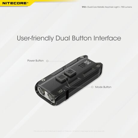 ΦΑΚΟΣ LED NITECORE TIP SE, Μπρελοκ, Rechargeable, GREY