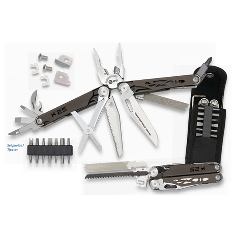 ΠΟΛΥΕΡΓΑΛΕΙΟ K25, titanium grip pliers.14 interc. tips