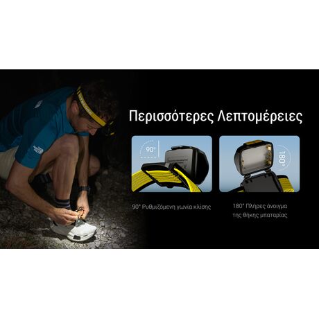 ΦΑΚΟΣ LED NITECORE HEADLAMP UT27 Pro 800Lumens + 2x HBL1500Lion Battery, Black