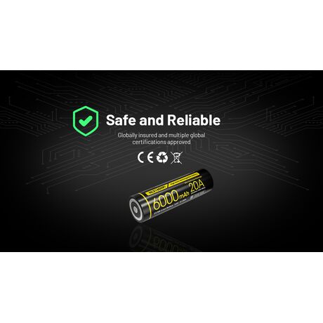 ΜΠΑΤΑΡΙΑ NITECORE 21700 / 6000mAh / HP (τιμή τεμαχίου)