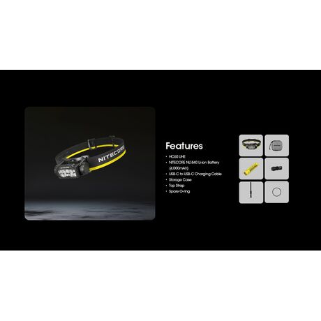 ΦΑΚΟΣ LED NITECORE HEADLAMP HC60 UHE, 1600 Lumens