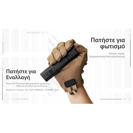 ΦΑΚΟΣ LED NITECORE EDC07, Ultra Slim and Lightweght , 1500lm, Black