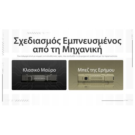 ΦΑΚΟΣ LED NITECORE EDC07, Ultra Slim and Lightweght , 1500lm, Black